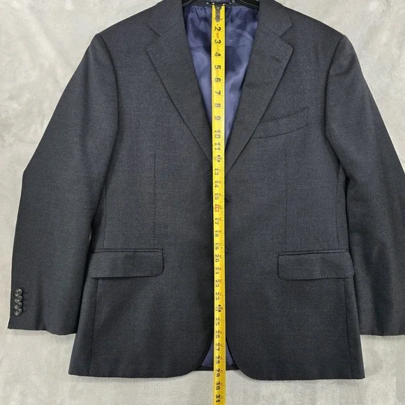 SUITSUPPLY Jacket Mens 44R Gray Blazer Suit Napoli Reda Wool Surgeons Cuff